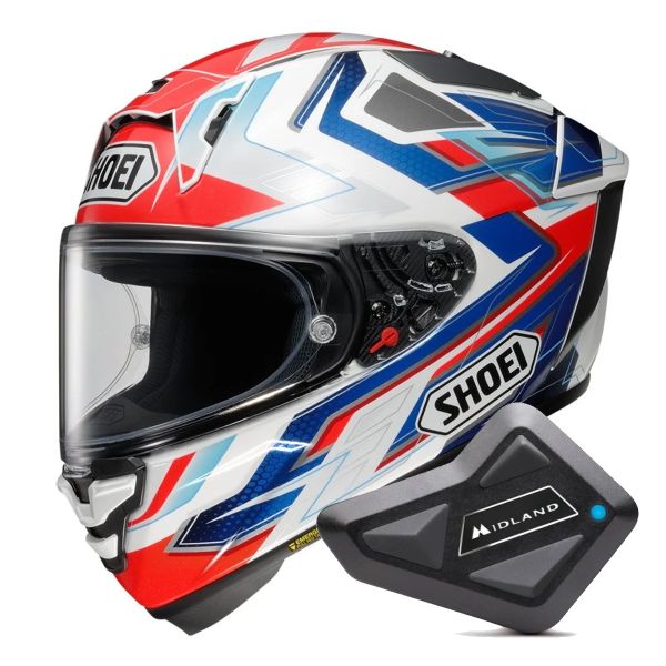 Casque Integral Shoei X-SPR Pro Escalate TC-10 + Kit Bluetooth BT Mini