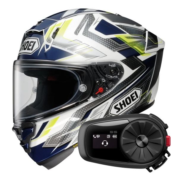 Casque Integral Shoei X-SPR Pro Escalate TC-2 + Kit Bluetooth 5S Solo