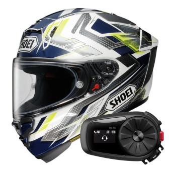 Casque Integral Shoei X-SPR Pro Escalate TC-2 + Kit Bluetooth 5S Solo