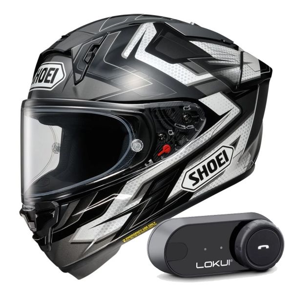 Casque Integral Shoei X-SPR Pro Escalate TC-5 + Kit Bluetooth Lokui K30