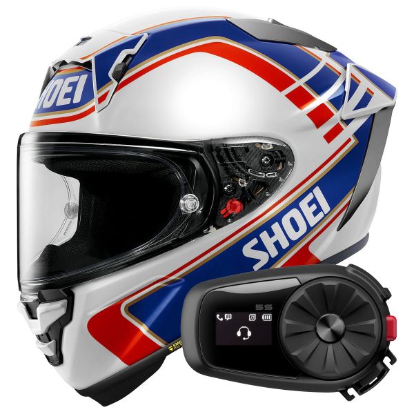 Casque Integral Shoei X-SPR Pro Gardner TC-2 + Kit Bluetooth 5S Solo