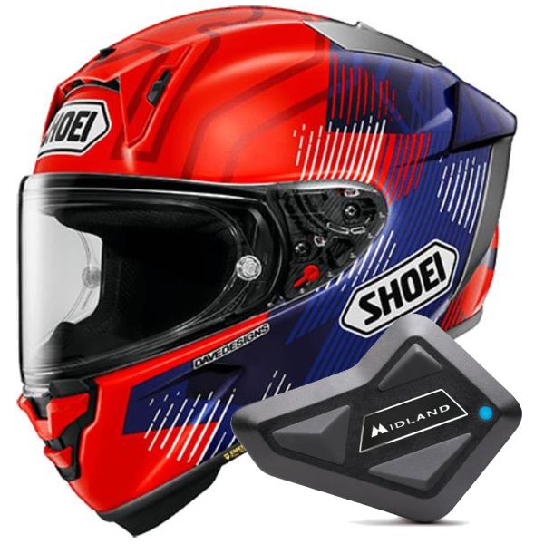Casque Integral Shoei X-SPR Pro Marquez 8 TC-1 + Kit Bluetooth BT Mini