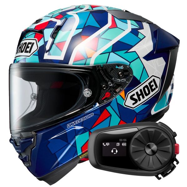 Casque Integral Shoei X-SPR Pro Marquez Barcelona TC10 + Kit Bluetooth 5S Solo