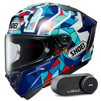 Casque Integral Shoei X-SPR Pro Marquez Barcelona TC10 + Kit Bluetooth Lokui K30