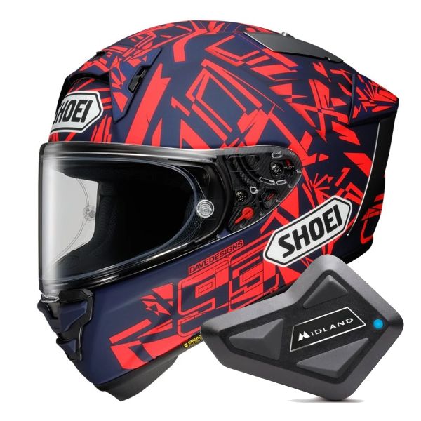 Casque Integral Shoei X-SPR Pro Marquez Dazzle TC-10 + Kit Bluetooth BT Mini