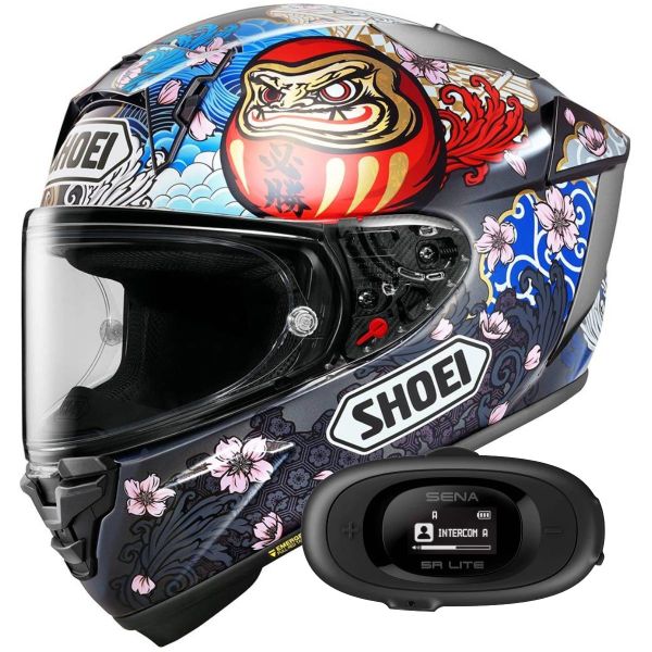 Casque Integral Shoei X-SPR Pro Marquez Motegi 5 TC-1 + Kit bluetooth 5R Lite Solo