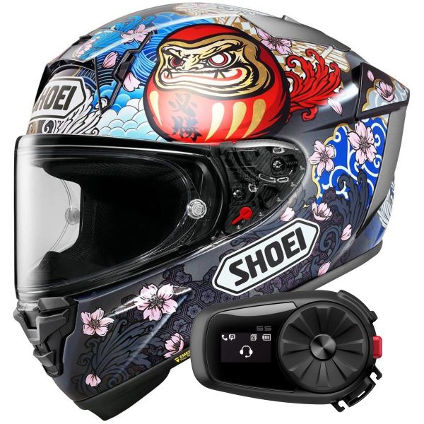 Casque Integral Shoei X-SPR Pro Marquez Motegi 5 TC-1 + Kit Bluetooth 5S Solo