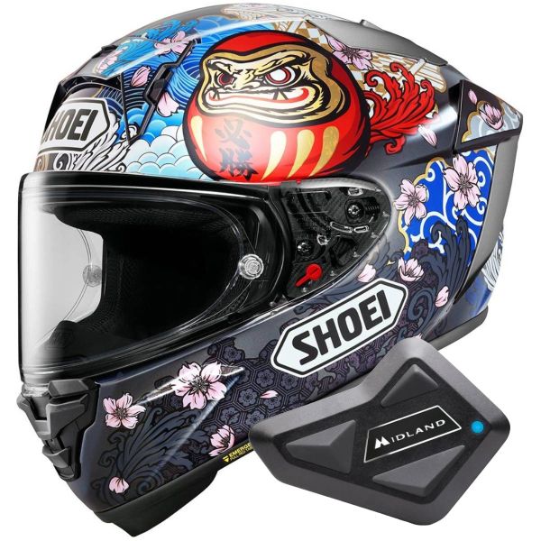 Casque Integral Shoei X-SPR Pro Marquez Motegi 5 TC-1 + Kit Bluetooth BT Mini