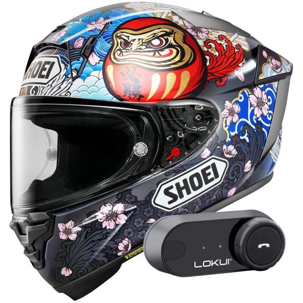 Casque Integral Shoei X-SPR Pro Marquez Motegi 5 TC-1 + Kit Bluetooth Lokui K30