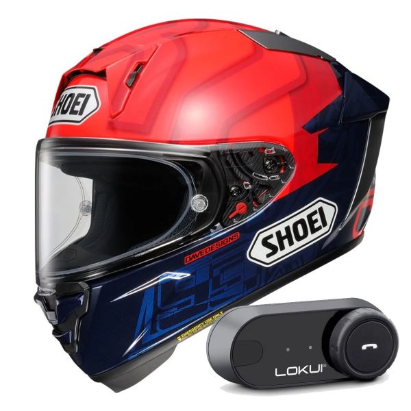 Casque Integral Shoei X-SPR Pro Marquez TC-1 + Kit Bluetooth Lokui K30