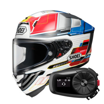 Casque Integral Shoei X-SPR Pro Proxy TC-10 + Kit Bluetooth 5S Solo