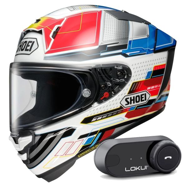 Casque Integral Shoei X-SPR Pro Proxy TC-10 + Kit Bluetooth Lokui K30
