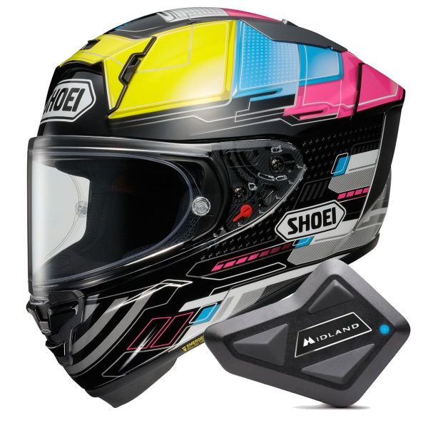 Casque Integral Shoei X-SPR Pro Proxy TC-11 + Kit Bluetooth BT Mini