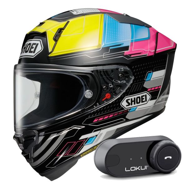 Casque Integral Shoei X-SPR Pro Proxy TC-11 + Kit Bluetooth Lokui K30