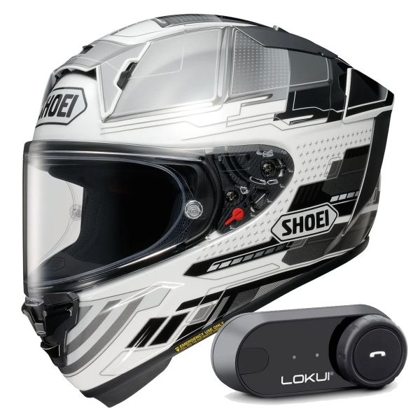 Casque Integral Shoei X-SPR Pro Proxy TC-6 + Kit Bluetooth Lokui K30