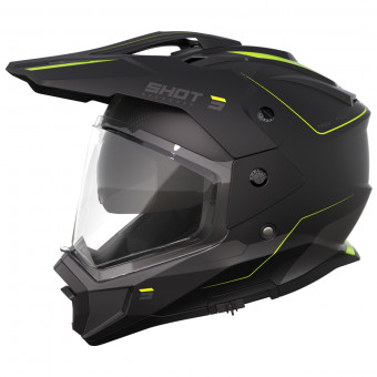 Casque Integral SHOT Trek Rally Black Neon Yellow Matt