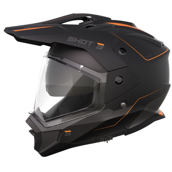 Casque Integral SHOT Trek Rally Black Orange Matt
