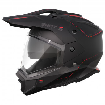 Casque Integral SHOT Trek Rally Black Red Matt
