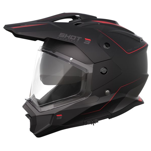 Casque Integral SHOT Trek Rally Black Red Matt Casque Integral SHOT Trek Rally Black Red Matt