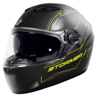 Casque Integral Stormer Pusher Blaze Yellow Metal Matt