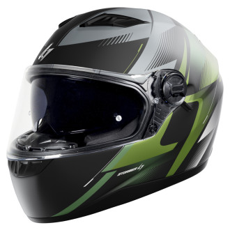 Casque Integral Stormer Pusher Rush Green Metal Matt