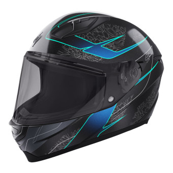 Casque Integral Stormer Strike Blossom Blue Turquoise Matt