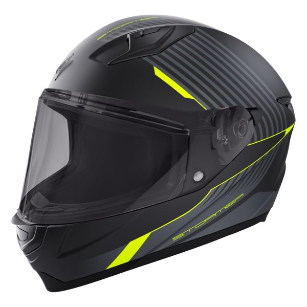 Casque Integral Stormer Strike Curve Neon Yellow Matt