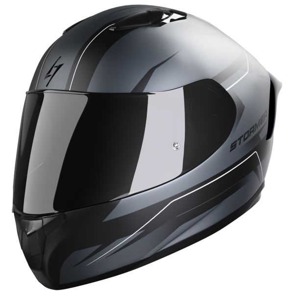 Casque Integral Stormer ZS-601 Star Black Grey White Matt