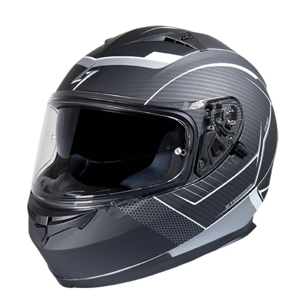 Casque Integral Stormer ZS-801 Miles Black White Metal Matt