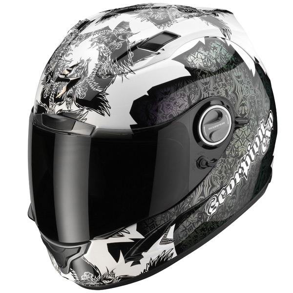 Casque Integral Scorpion EXO 1000 Air E11 Fantasia Blanc Cameleon
