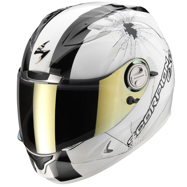 Casque Integral Scorpion EXO 1000 Air E11 High-Impact Blanc Noir