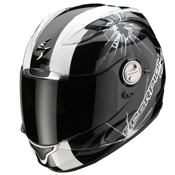 Casque Integral Scorpion EXO 1000 Air E11 High-Impact Noir Blanc