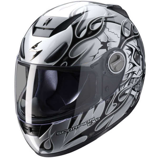 Casque Integral Scorpion EXO 700 Crackhead Gris Noir