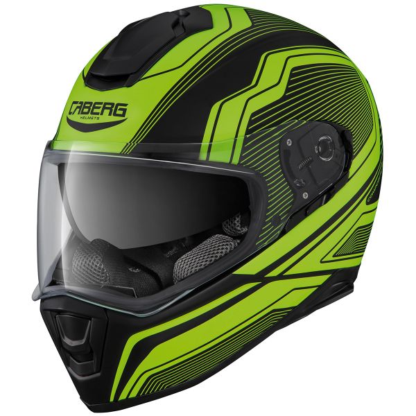 Casque Integral Caberg Drift Flux Matt Black Yellow Fluo