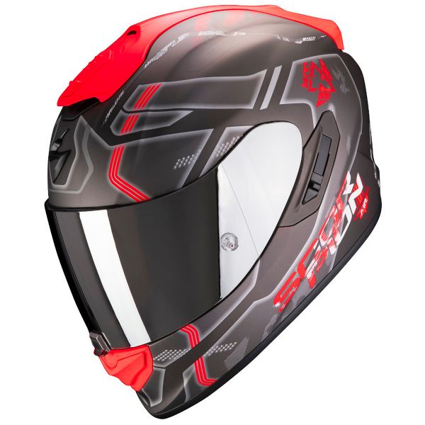 Casque Integral Scorpion Exo 1400 Air Spatium Matt Silver Red