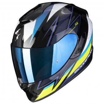 Casque Integral Scorpion Exo 1400 Evo Air Thelios Black Blue Neon Yellow Casque Integral Scorpion Exo 1400 Evo Air Thelios Black Blue Neon Yellow