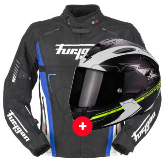 Casque Integral Scorpion Exo 510 Air Cross Matt Black Neon Yellow + Vortex Black Blue White