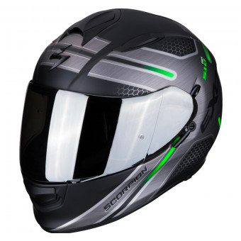 Casque Integral Scorpion Exo 510 Air Route Matt Black Green Casque Integral Scorpion Exo 510 Air Route Matt Black Green