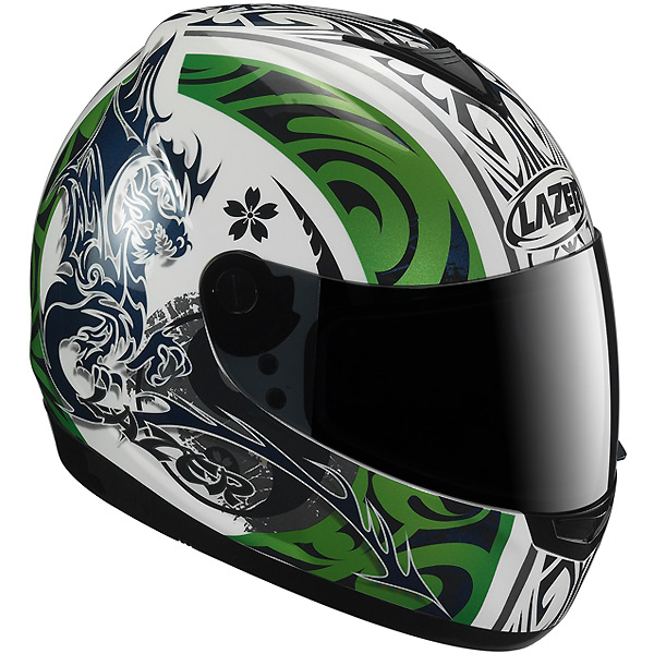 Casque Integral Lazer Vertigo Aikido blanc vert