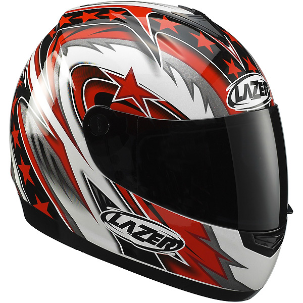 Casque Integral Lazer Vertigo Flash Blanc / Rouge