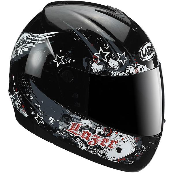 Casque Integral Lazer Vertigo Stroke Noir Gris Blanc