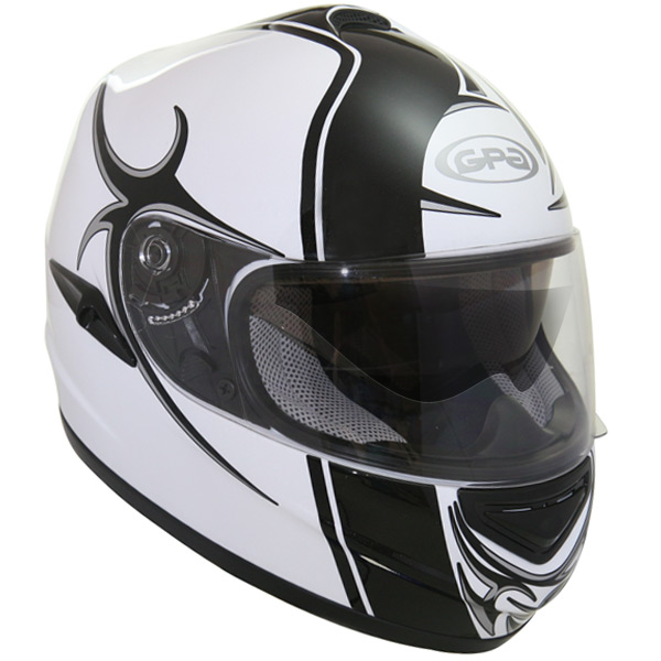 Casque Integral GPA X7 DS  Assym�tric Blanc M�tal Noir