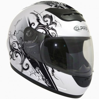 Casque Integral GPAX Regular Haka Blanc Metal Noir