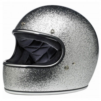 Casque Integral Biltwell Gringo Brite Silver Megaflake Casque Integral Biltwell Gringo Brite Silver Megaflake