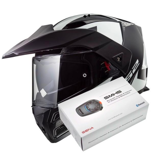 Casque Ls2 Metro Evo Sub Black Light Ff324 Kit Bluetooth Sena Smh5