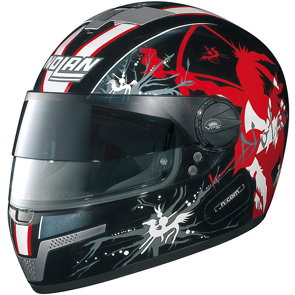 Casque Integral Nolan N84 Warpath NCom Metal Black Noir / Rouge N�47