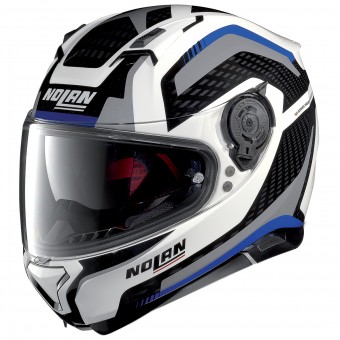 Casque Integral Nolan N87 Arkad N-Com White Blue Grey 44 Casque Integral Nolan N87 Arkad N-Com White Blue Grey 44