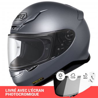Casque Integral Shoei NXR Pearl Grey + Ecran Photocromique Casque Integral Shoei NXR Pearl Grey + Ecran Photocromique