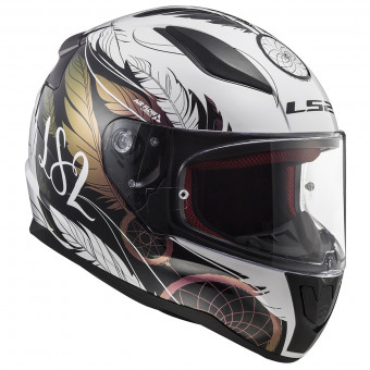 Casque Integral LS2 Rapid Boho White Black Pink FF353