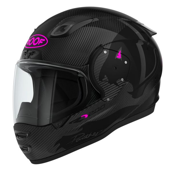 Casque Integral Roof RO200 Carbon Panther Black Pink Fluo